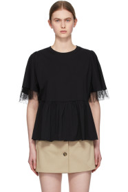 RED Valentino - Black Tiered T-Shirt