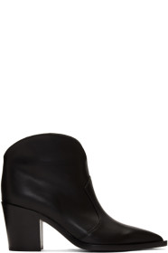 Gianvito Rossi - Bottes en cuir noires Cowboy