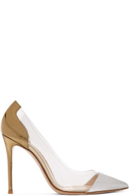Gianvito Rossi - Escarpins vernis argentés Plexi 105