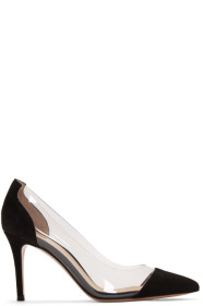 Gianvito Rossi - Escarpins en suède noirs Plexi 85