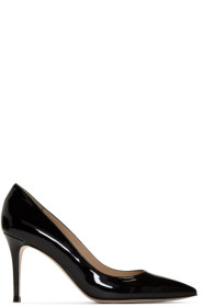 Gianvito Rossi - Escarpins en cuir verni noirs Gianvito 85