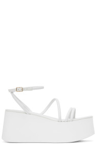 Gianvito Rossi - White Bekah Platform Sandals