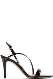Gianvito Rossi - Black Patent Manhattan Strappy 85 Sandals