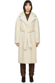Tibi - オフホワイト フェイクファー オーバーサイズ Luxe コート