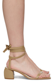 Tibi - Beige Leather Shyah Sandals