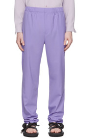Tibi - SSENSE Exclusive Purple Eamon Pull-On Trousers