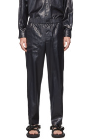 Tibi - SSENSE Exclusive Navy Liquid Trousers