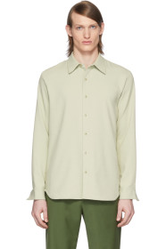 Tibi - SSENSE Exclusive Green Chalky Drape Shirt