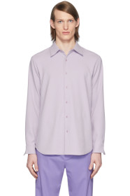 Tibi - SSENSE Exclusive Purple Chalky Drape Shirt