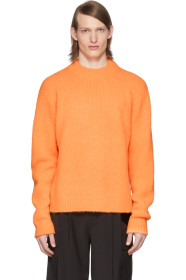 Tibi - SSENSE Exclusive Orange Alpaca Cozette Sweater