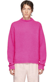 Tibi - SSENSE Exclusive Pink Alpaca Sweater
