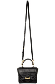 Wandler - Black Croc Mini Luna Arch Bag