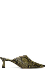 Wandler - Green Python Bente Kitten Heels