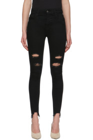 Levi's - Black 720 High-Rise Super Skinny Jeans