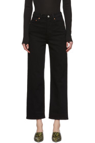 Levi's - Black Ribcage Straight Ankle Jeans