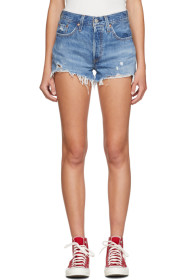 Levi's - Blue Distressed 501 Originals Shorts