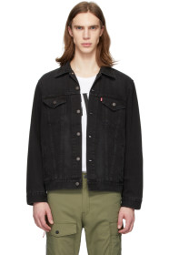Levi's - 黑色 Vintage Fit 卡车司机牛仔夹克