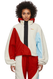 Reebok by Pyer Moss - Collection 3 コレクション オフホワイト & レッド フード ウィンドブレーカー