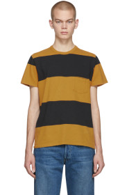 Levi's Vintage Clothing - 黄色 & 黑色 1960s 条纹休闲 T 恤