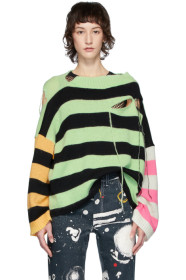 Charles Jeffrey Loverboy - 多色 Slash 条纹毛衣