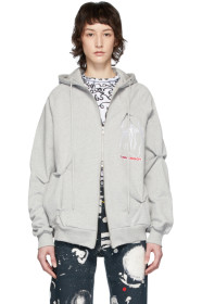 Charles Jeffrey Loverboy - 灰色 Nervous Twist 连帽衫