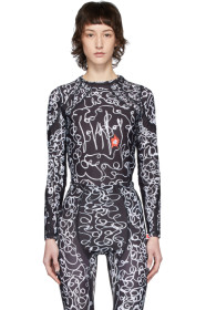 Charles Jeffrey Loverboy - 黑色 & 白色 Scribble Sports 长袖 T 恤