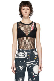 Charles Jeffrey Loverboy - Black Mesh Tank Top