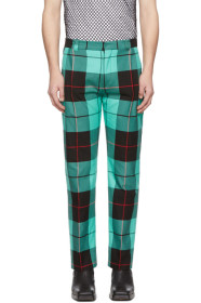 Charles Jeffrey Loverboy - Green Custom Hamish Tartan Trousers