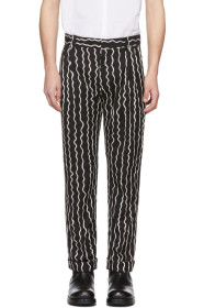 Charles Jeffrey Loverboy - Black Woven Squiggle Trousers