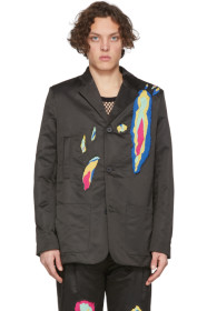 Charles Jeffrey Loverboy - Black Shreddies Blazer