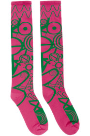 Charles Jeffrey Loverboy - Pink & Green Gender Identity Socks