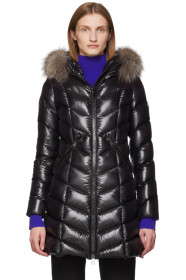 Moncler - 黑色 Fulmarus 羽绒 & 皮毛大衣