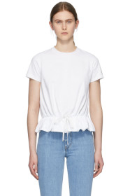 Moncler - T-shirt blanc Ruffle