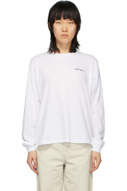 Carhartt Work In Progress - 白色 Script 刺绣 T 恤