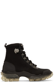 Moncler - Black Canvas Helis Boots