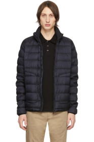 Moncler - Navy Down Garment-Dyed Octavien Jacket
