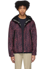 Moncler - Blouson noir et rose Siagne