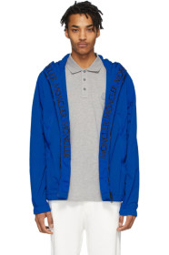 Moncler - Coupe-vent en nylon bleu