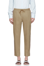 Moncler - Pantalon en coton brun clair