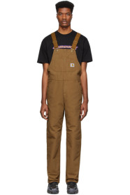 Carhartt Work In Progress - 棕色 Bib 背带裤