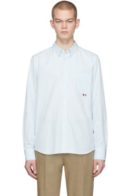 Moncler - Chemise rayée bleue et blanche
