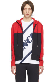 Moncler - Red & Black Maglia Cardigan Hoodie