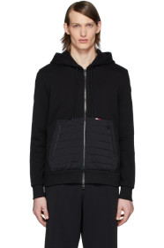 Moncler - Black Down Cardigan Hoodie