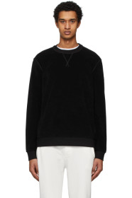 Moncler - Pull molletonné en coton noir
