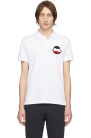 Moncler - White Manica Corta Maglia Polo