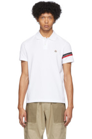 Moncler - White Stripe Polo