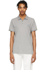 Moncler - Polo en piqué gris