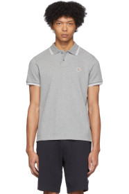 Moncler - Grey Logo Patch Polo
