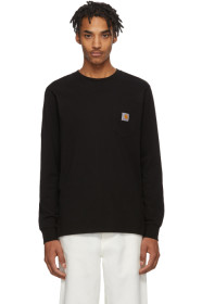 Carhartt Work In Progress - 黑色口袋长袖 T 恤