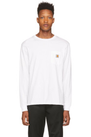 Carhartt Work In Progress - 白色口袋长袖 T 恤